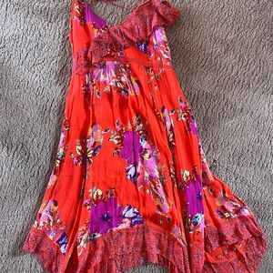 Anthropologie Maeve Dress Size 8 - Vibrant Floral Ruffle Dress